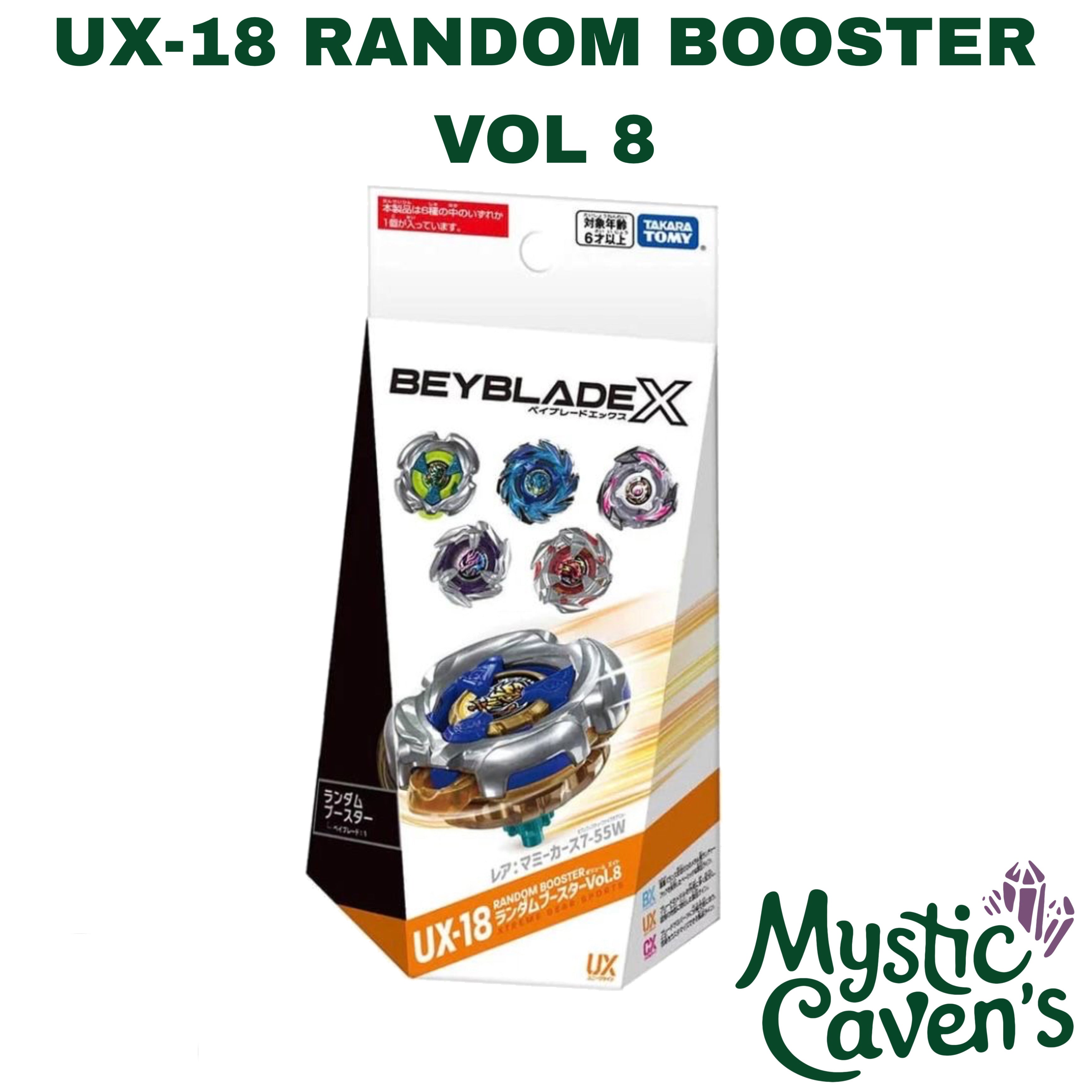 Beyblade X Takara Tomy Ux-18 Random Booster Vol 8 Confirmed PegasusBrush M3-85W