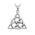 Large Sterling Silver Triple Triquetra Pendant – Celtic Pagan Jewellery UK