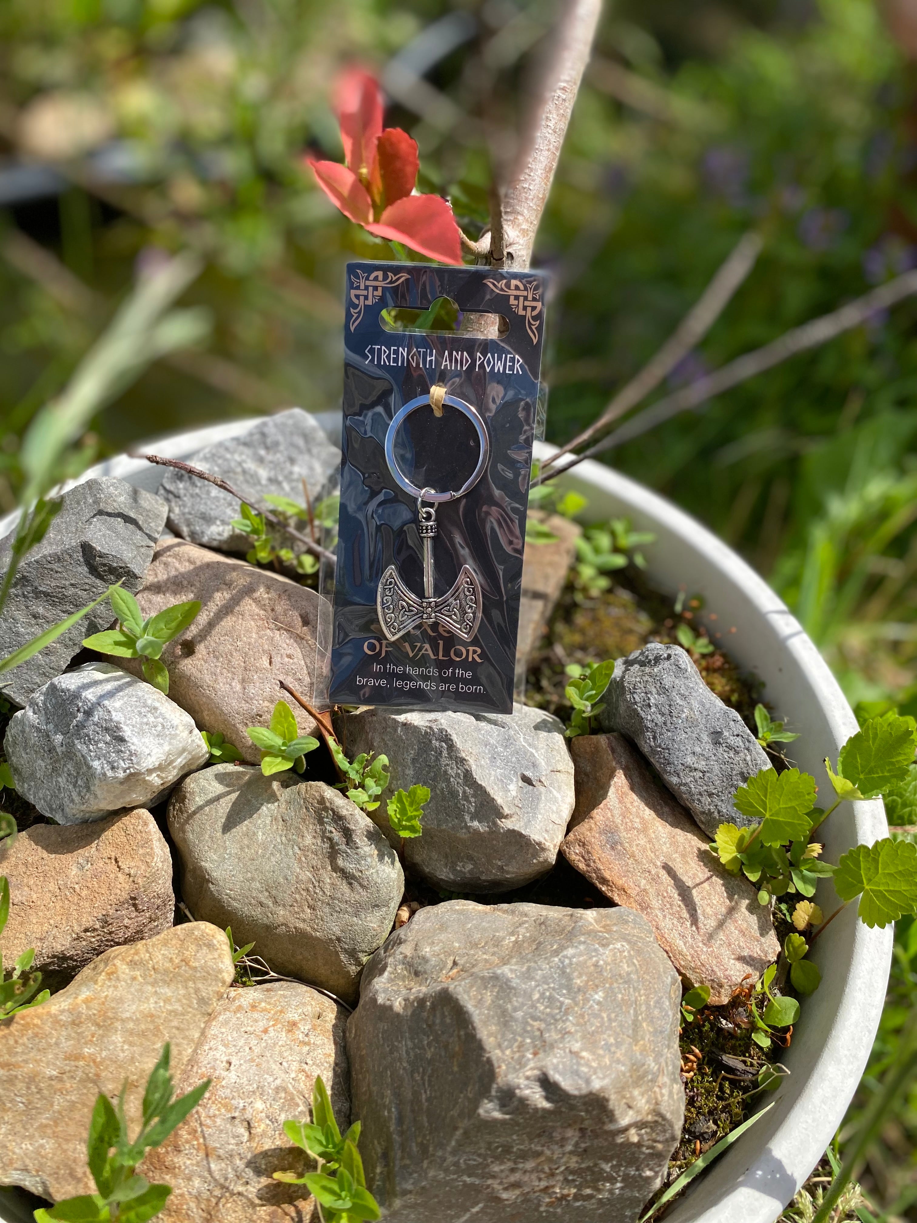Axe of Valor Viking Keyring