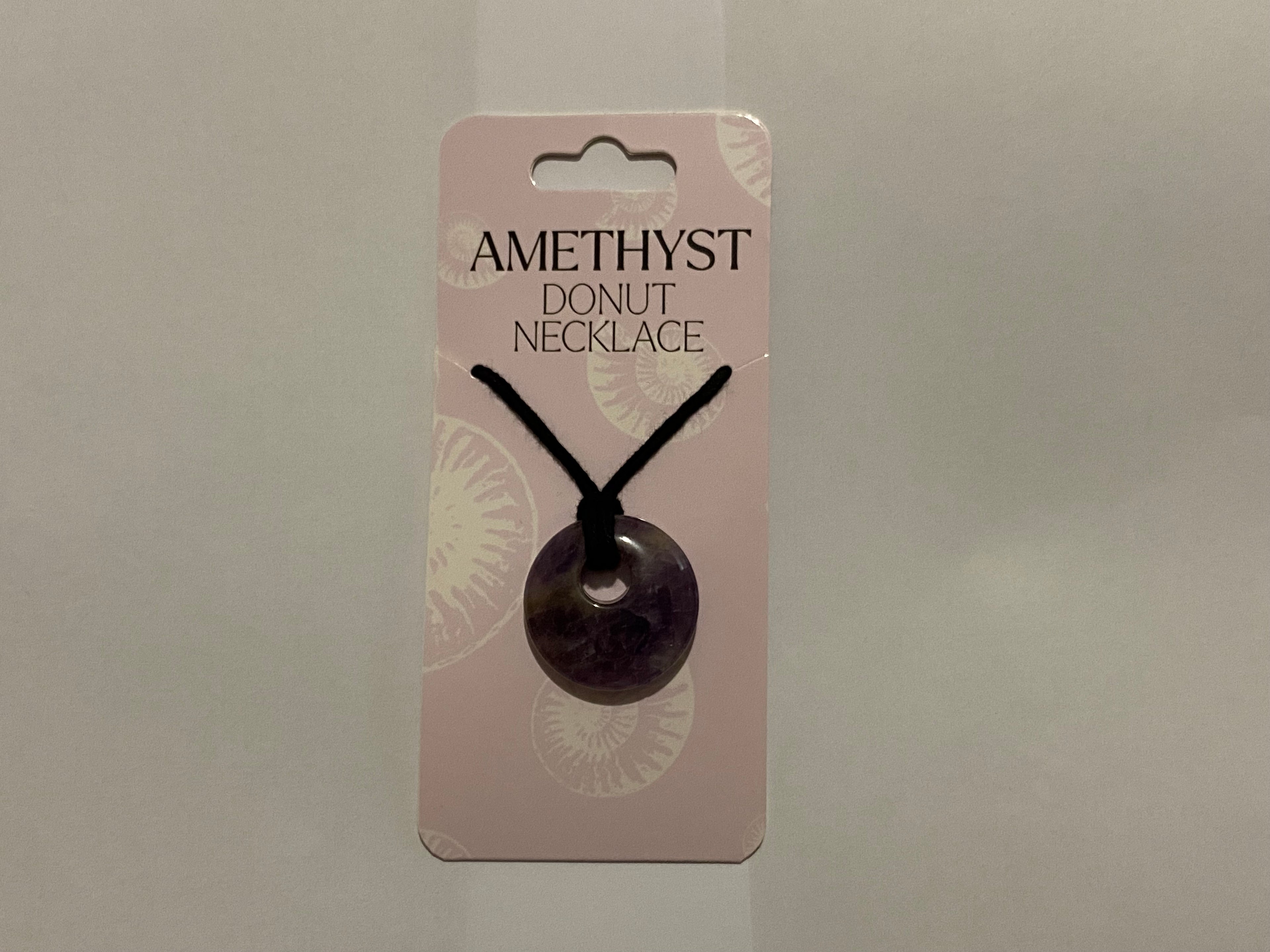 Gemstone Donut Pendant Necklace